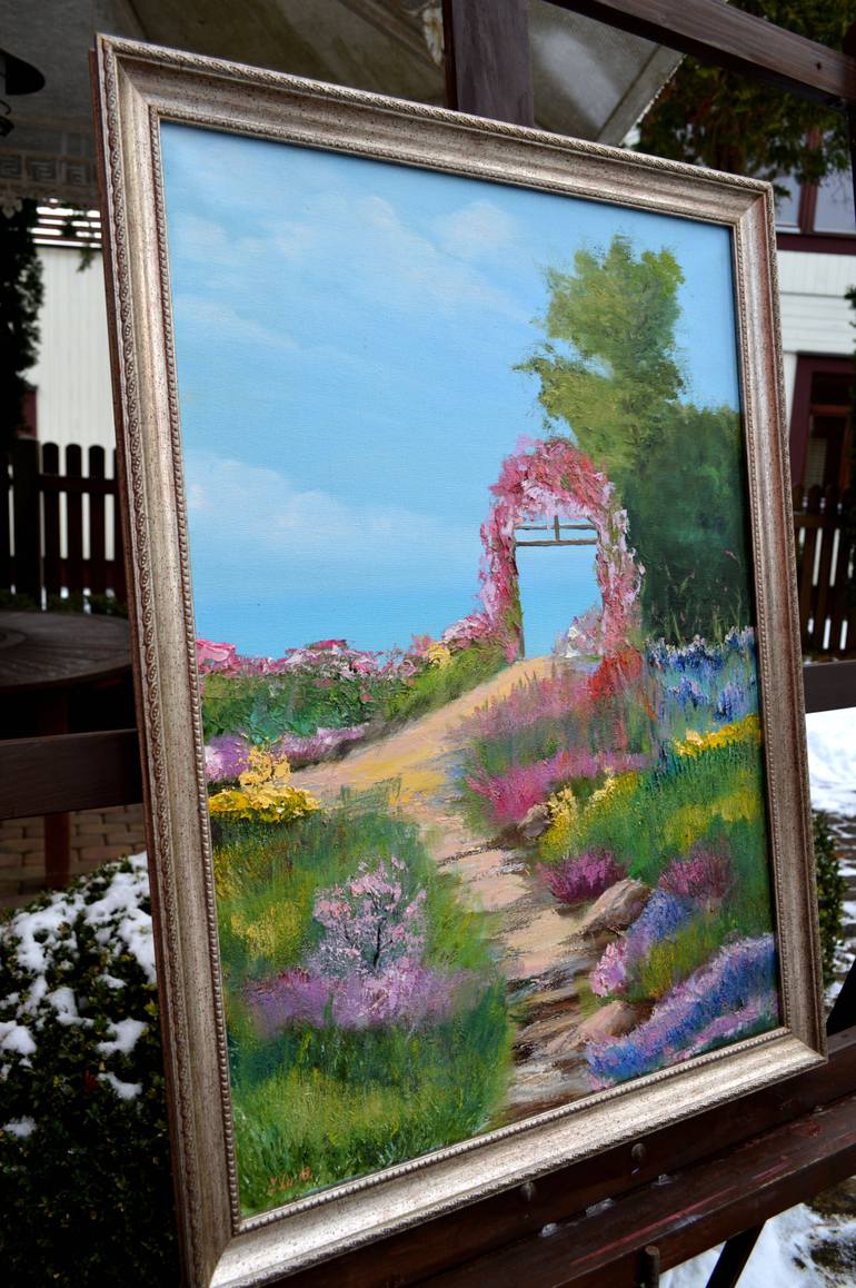 Original Expressionism Landscape Painting by Elena Lukina
