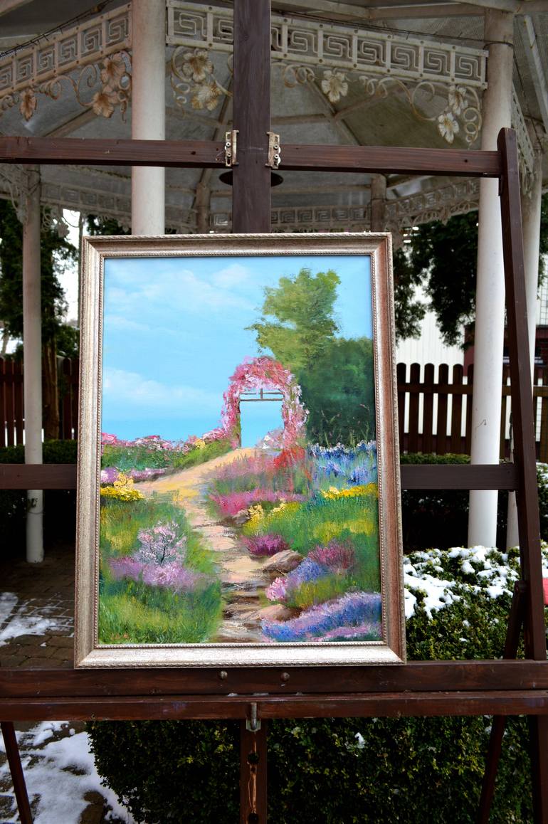 Original Expressionism Landscape Painting by Elena Lukina