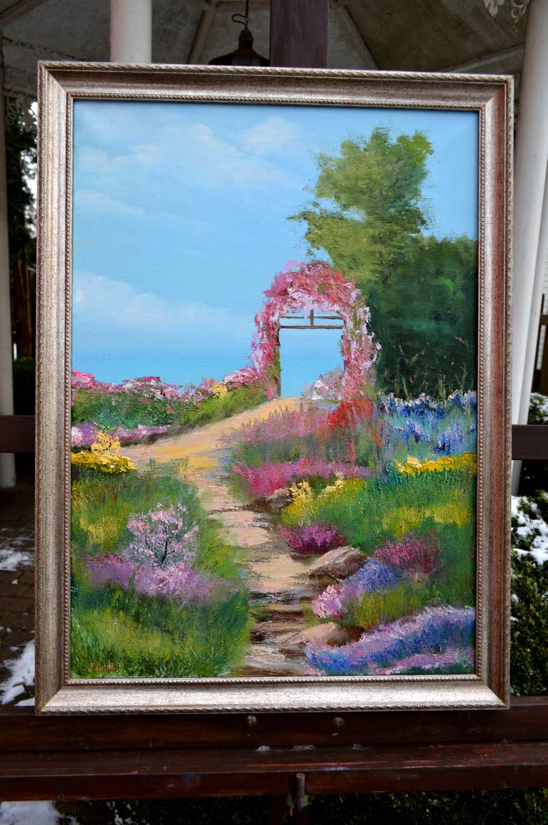 Original Expressionism Landscape Painting by Elena Lukina