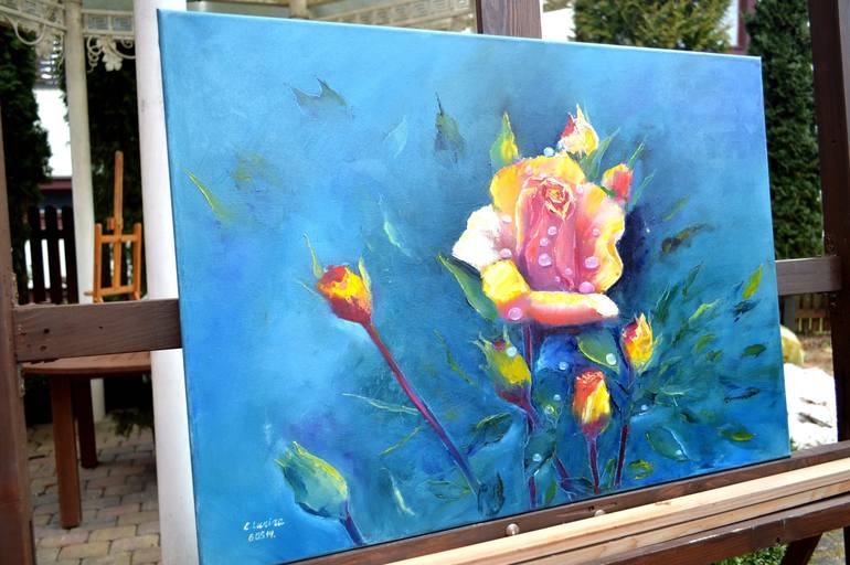 Original Conceptual Garden Painting by Elena Lukina