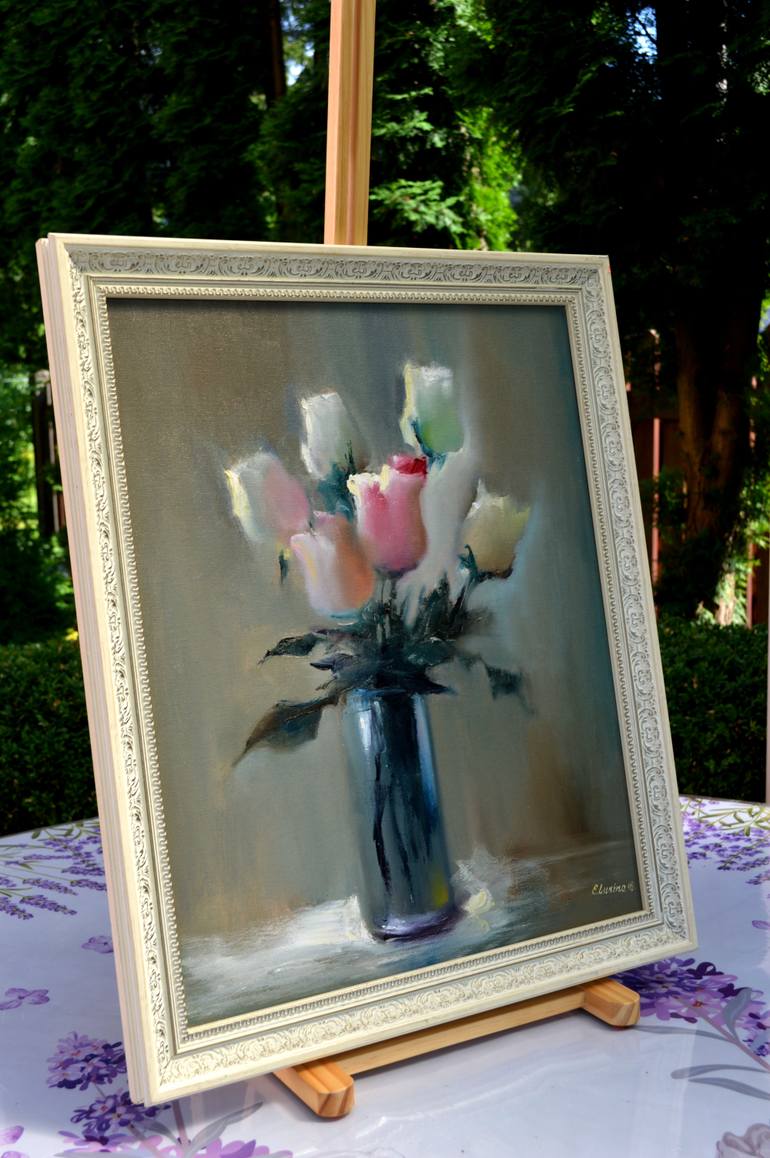 Original Expressionism Still Life Painting by Elena Lukina