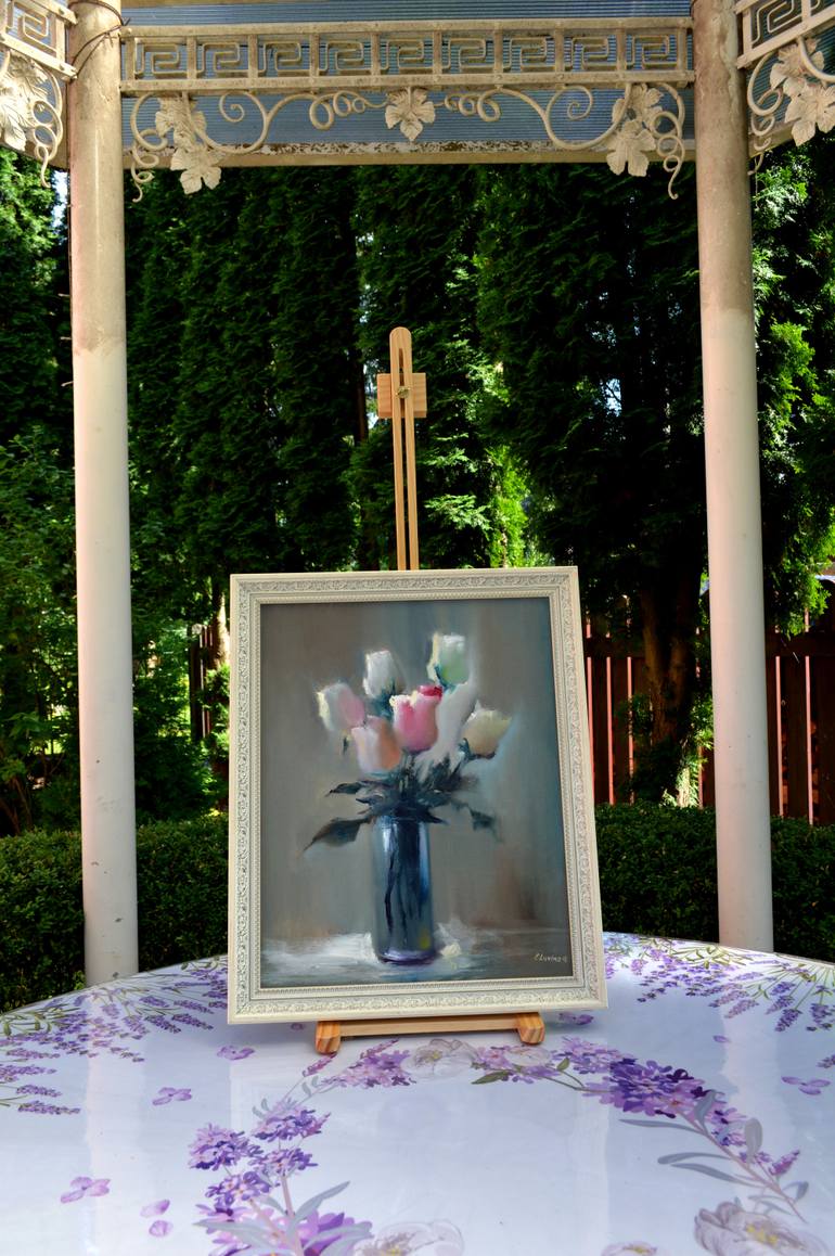 Original Expressionism Still Life Painting by Elena Lukina