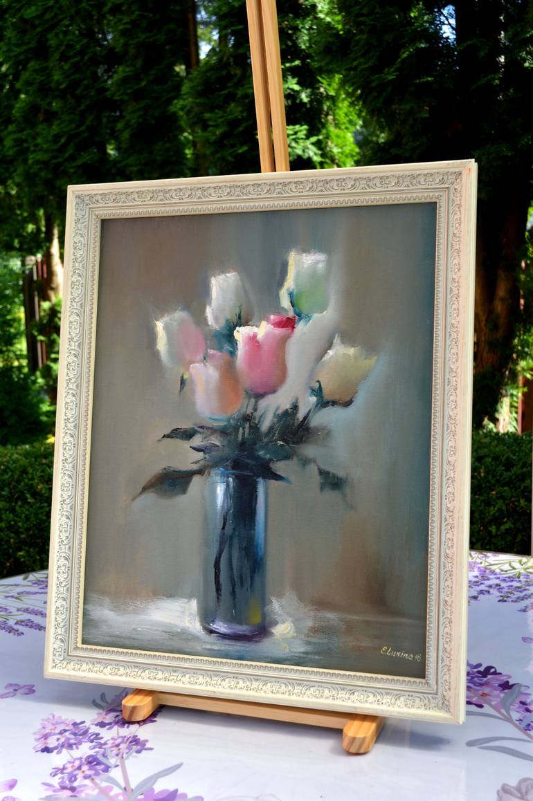 Original Expressionism Still Life Painting by Elena Lukina