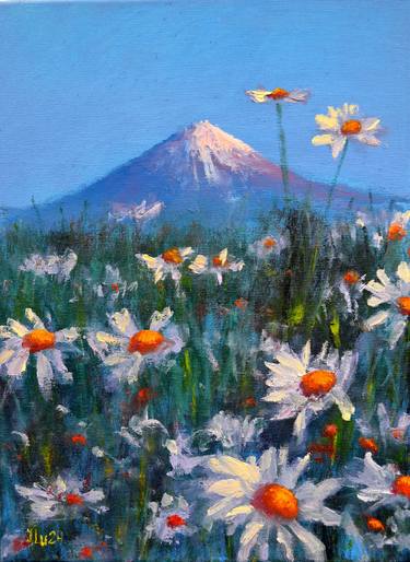 Japanese meadow daisies 40X30 thumb