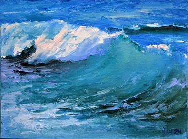 Original Expressionism Beach Paintings by Elena Lukina