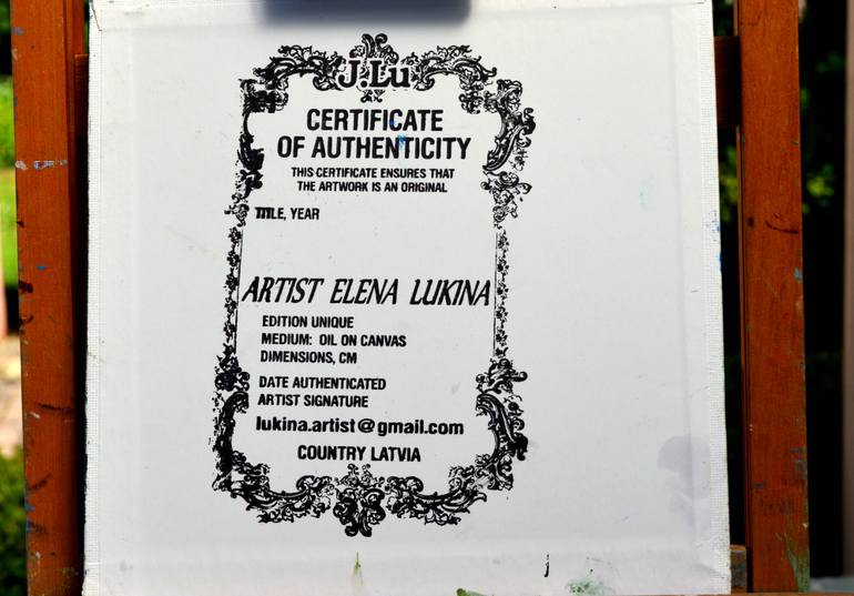 Original Expressionism Garden Painting by Elena Lukina