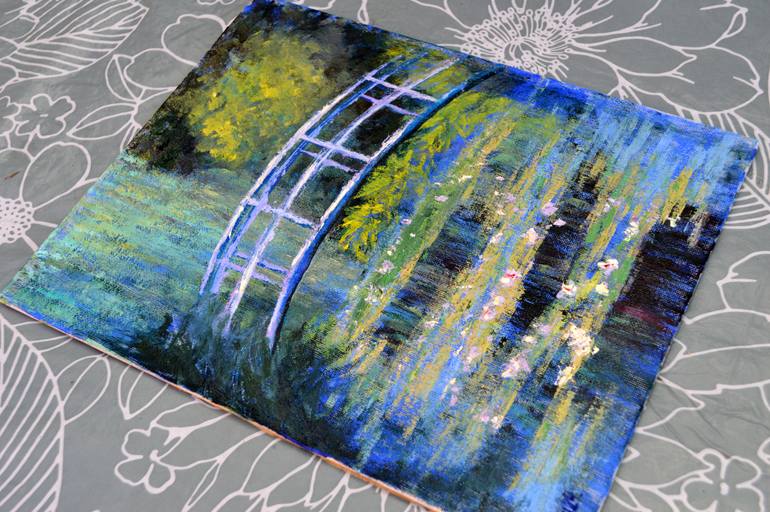 Original Expressionism Garden Painting by Elena Lukina