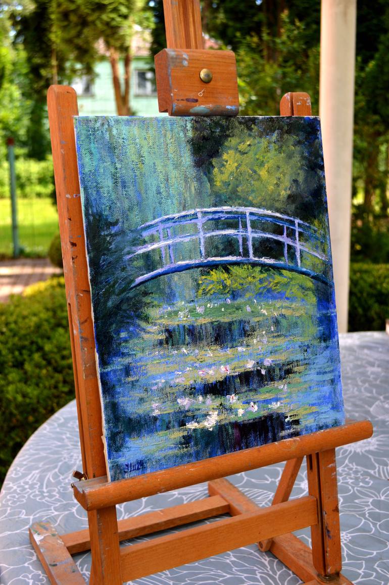 Original Expressionism Garden Painting by Elena Lukina