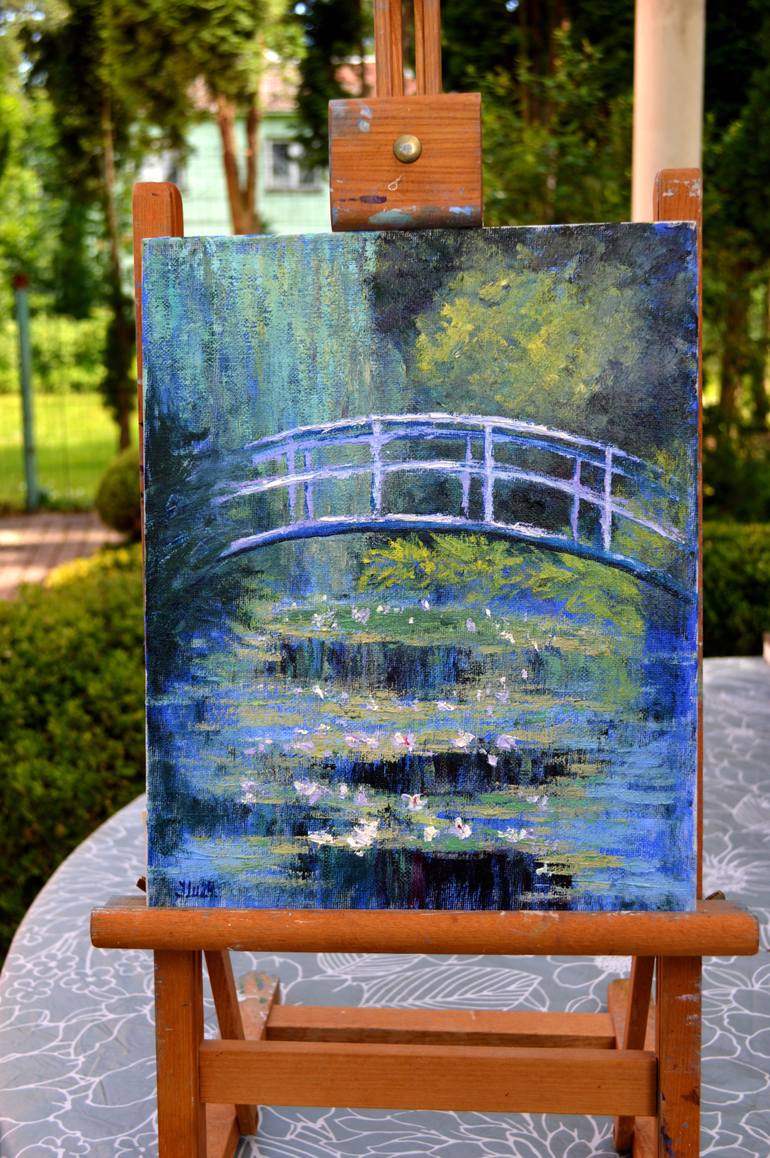 Original Expressionism Garden Painting by Elena Lukina