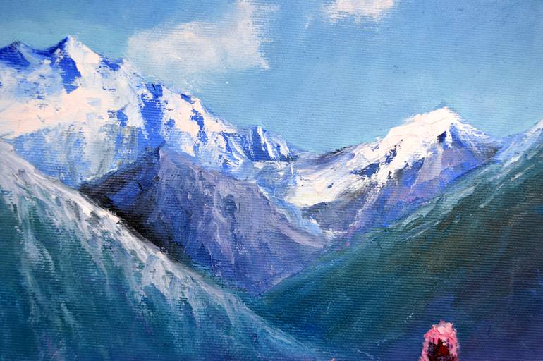 Original Expressionism Landscape Painting by Elena Lukina