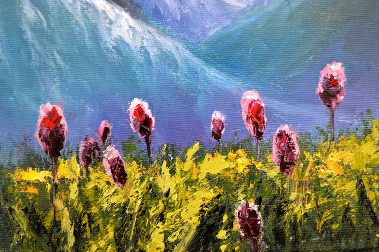 Original Expressionism Landscape Painting by Elena Lukina