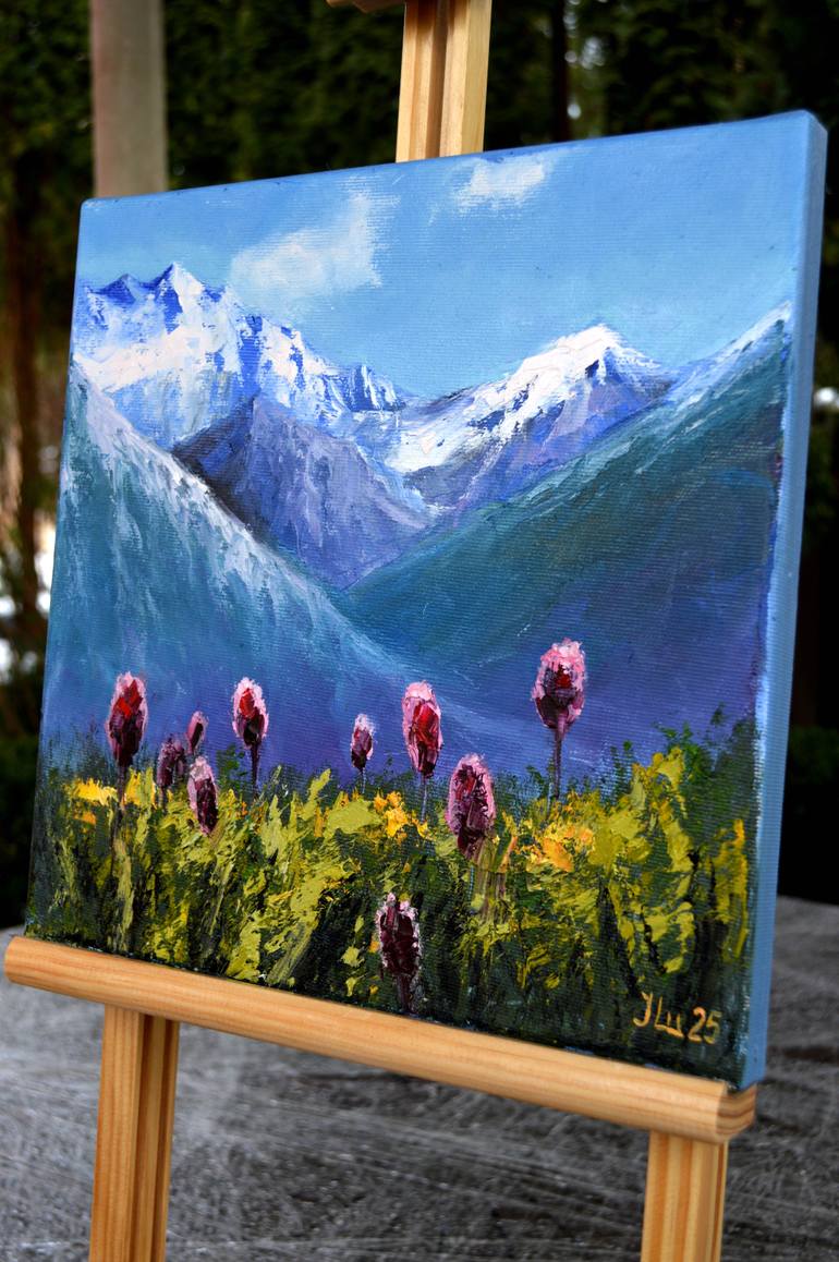 Original Expressionism Landscape Painting by Elena Lukina