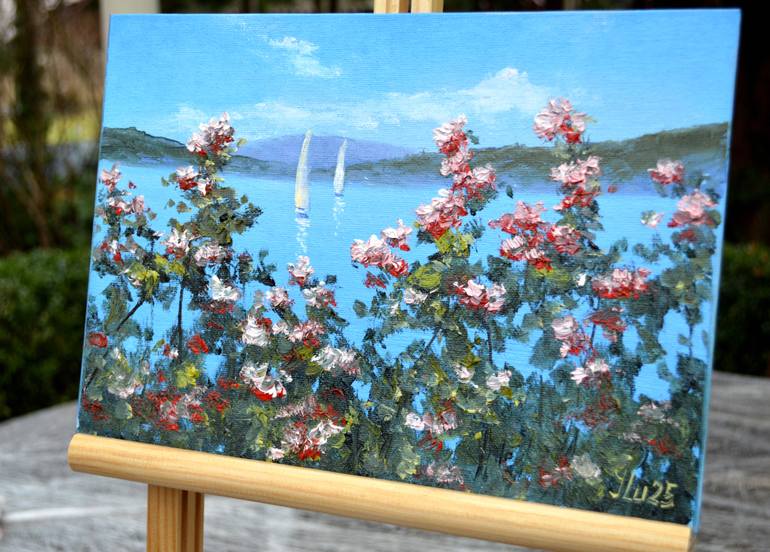 Original Contemporary Garden Painting by Elena Lukina