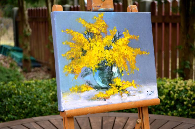 Original Expressionism Still Life Painting by Elena Lukina
