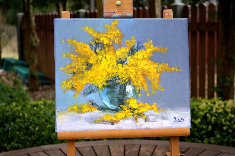 Original Expressionism Still Life Painting by Elena Lukina