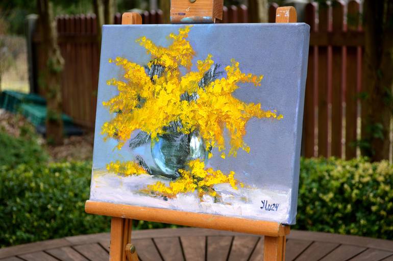 Original Expressionism Still Life Painting by Elena Lukina