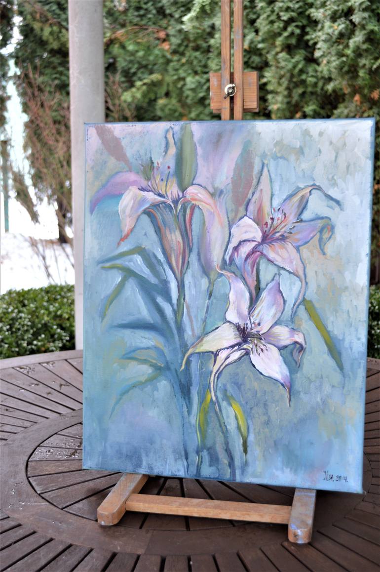 Original Classicism Garden Painting by Elena Lukina