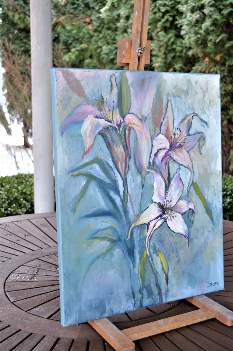Original Classicism Garden Painting by Elena Lukina
