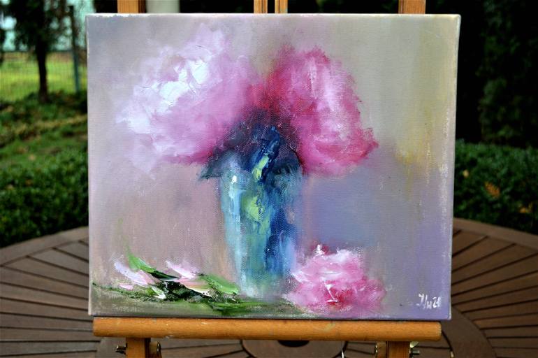 Original Contemporary Floral Painting by Elena Lukina