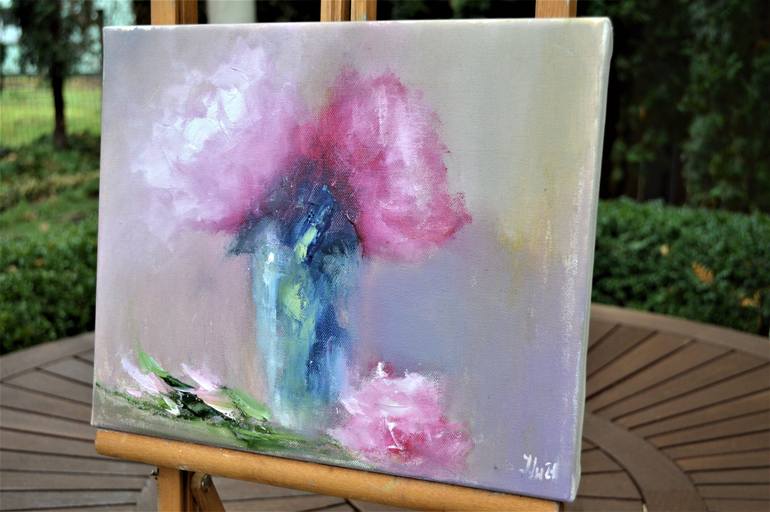 Original Contemporary Floral Painting by Elena Lukina