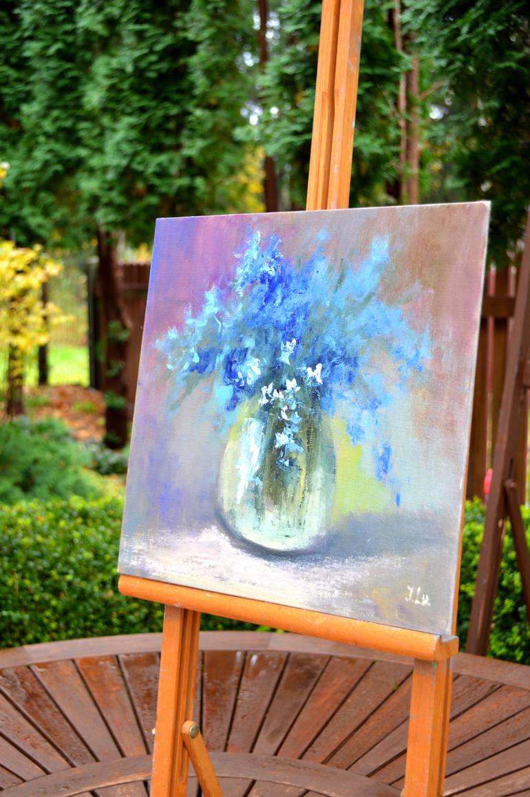 Original Expressionism Floral Painting by Elena Lukina
