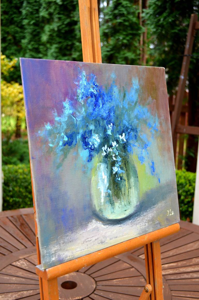 Original Expressionism Floral Painting by Elena Lukina