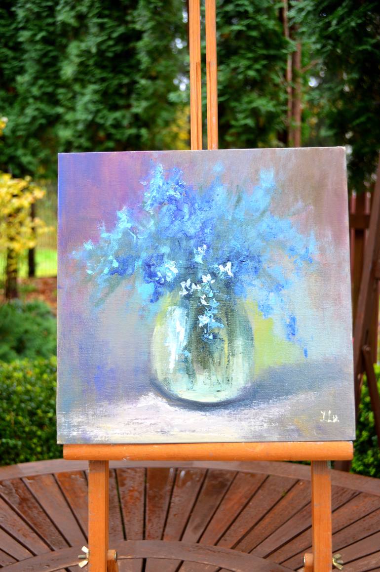 Original Expressionism Floral Painting by Elena Lukina