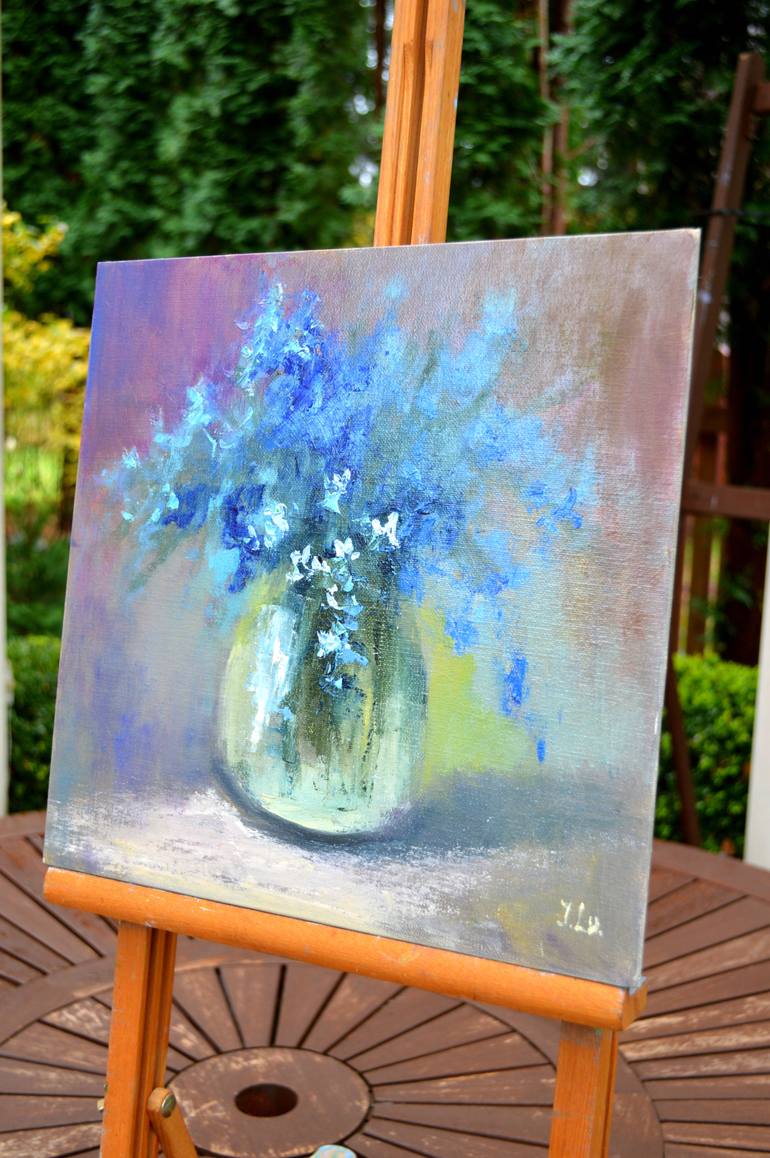 Original Expressionism Floral Painting by Elena Lukina