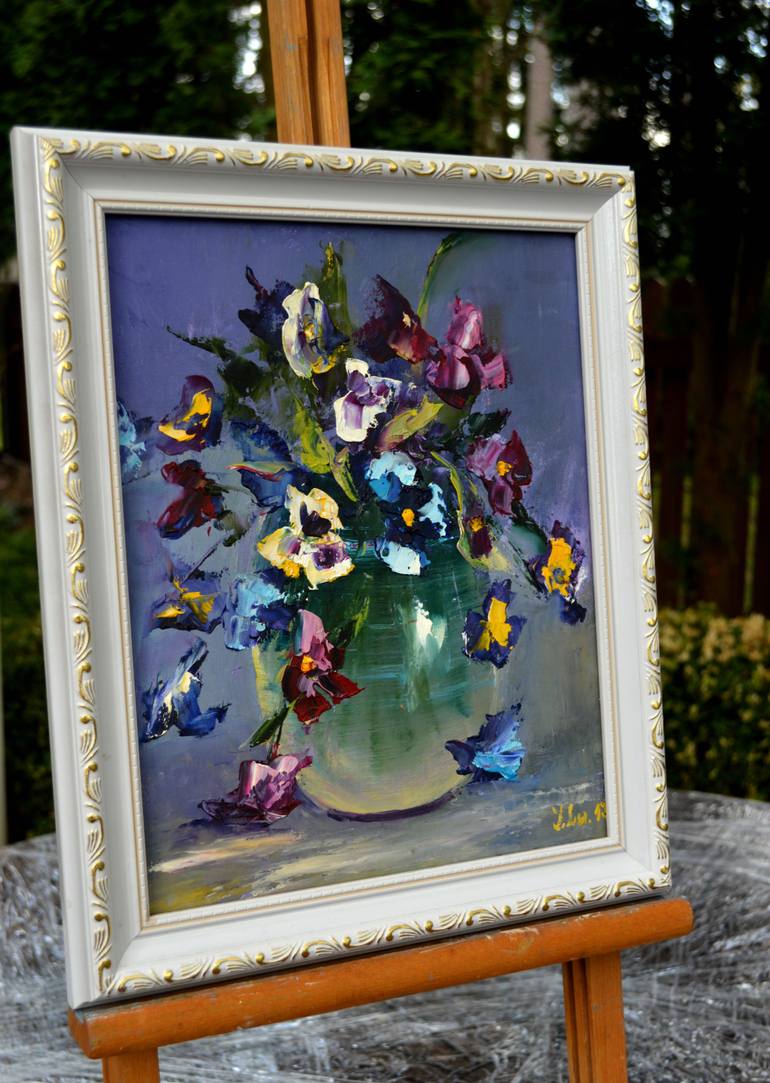 Original Expressionism Garden Painting by Elena Lukina