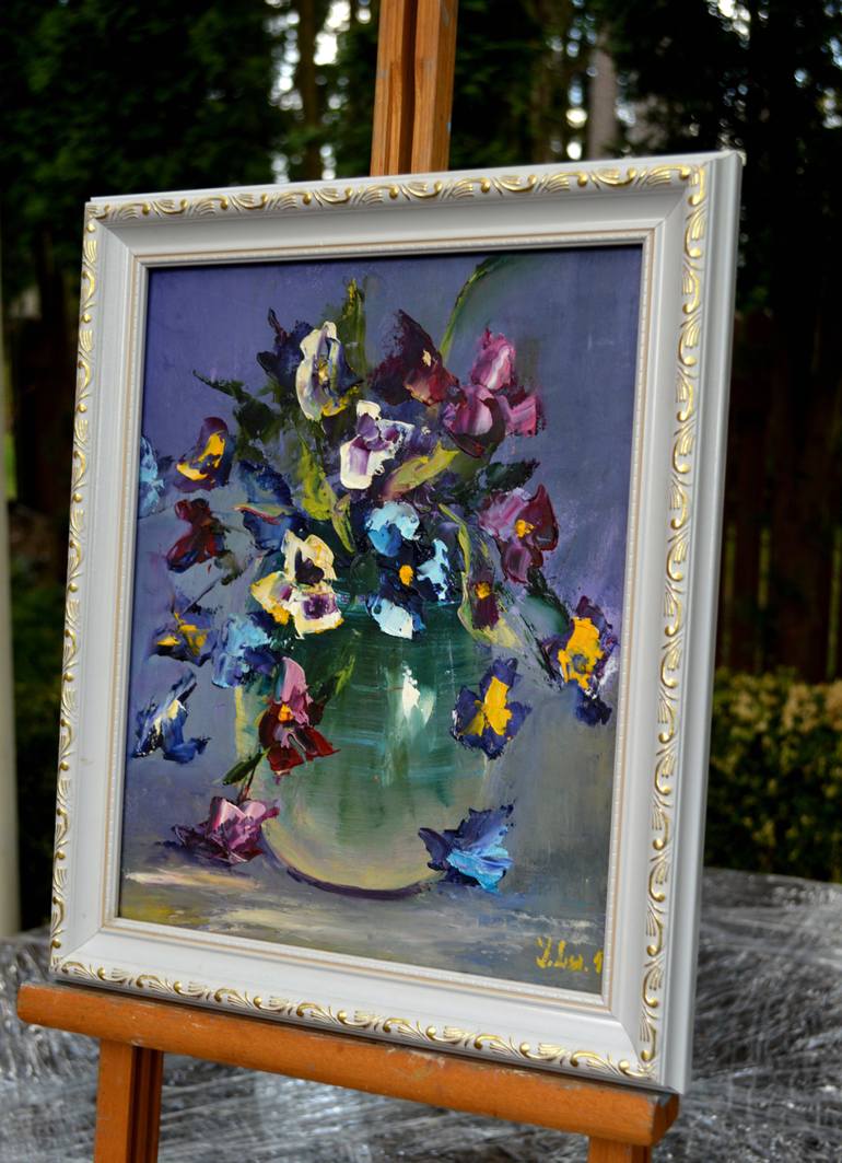 Original Expressionism Garden Painting by Elena Lukina