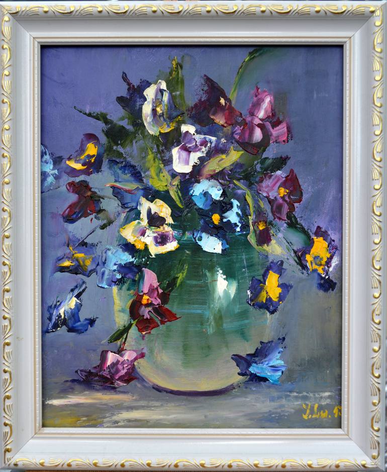 Original Expressionism Garden Painting by Elena Lukina