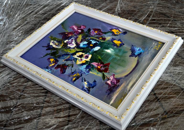 Original Expressionism Garden Painting by Elena Lukina