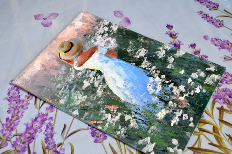 Original Color Field Painting Garden Painting by Elena Lukina