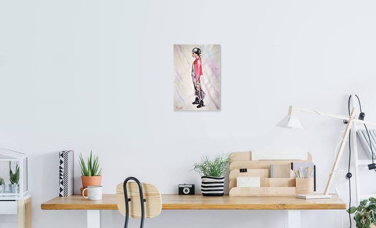 Original Expressionism Fashion Drawing by Elena Lukina