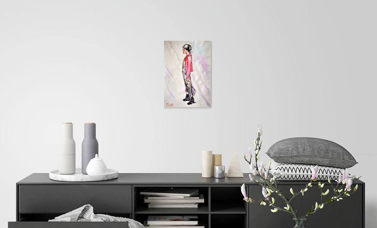 Original Expressionism Fashion Drawing by Elena Lukina