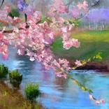 Sakura in the city park by Elena Lukina