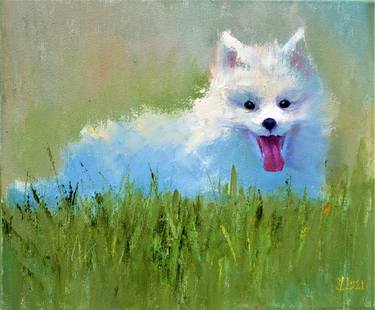 Original Fine Art Dogs Paintings by Elena Lukina