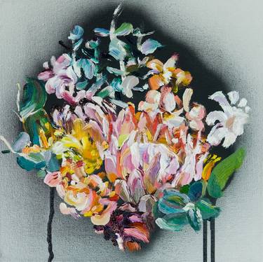 Print of Expressionism Floral Paintings by Nick Leppmann