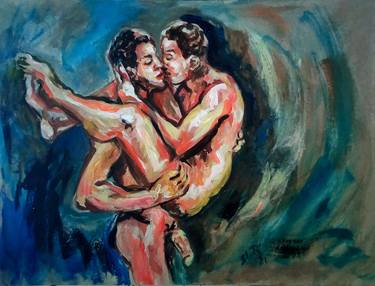 Print of Expressionism Erotic Paintings by Sebastian Moreno Coronel