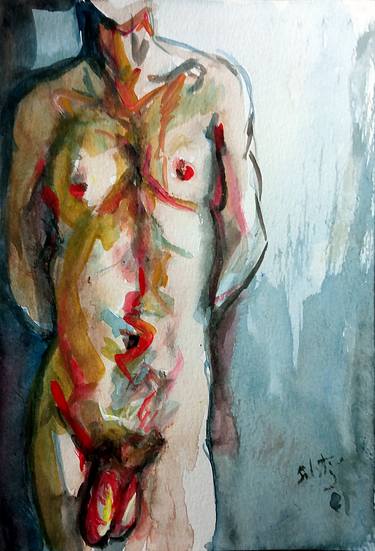 Print of Expressionism Nude Paintings by Sebastian Moreno Coronel