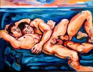 Original Expressionism Erotic Painting by Sebastian Moreno Coronel