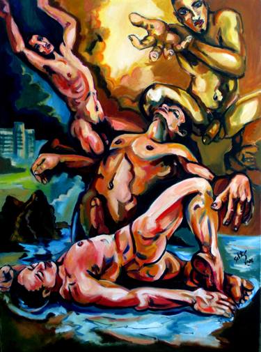 Print of Figurative Erotic Paintings by Sebastian Moreno Coronel