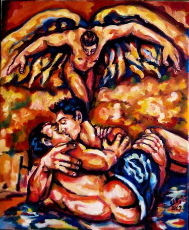 Original Figurative Erotic Paintings by Sebastian Moreno Coronel