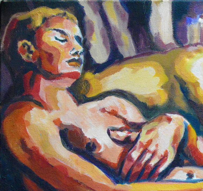 Original Fine Art Erotic Painting by Sebastian Moreno Coronel