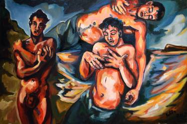 Print of Expressionism Men Paintings by Sebastian Moreno Coronel