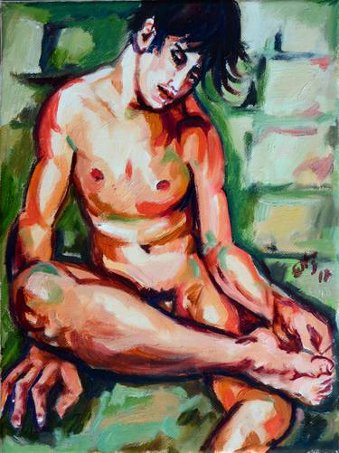 Print of Figurative Nude Paintings by Sebastian Moreno Coronel