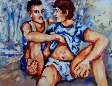 Original Expressionism Erotic Paintings by Sebastian Moreno Coronel
