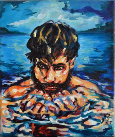 Print of Expressionism Men Paintings by Sebastian Moreno Coronel