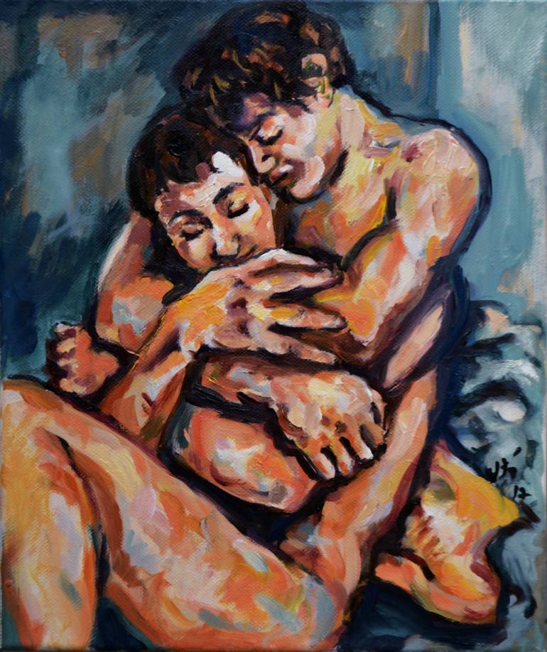 Print of Expressionism Erotic Paintings by Sebastian Moreno Coronel
