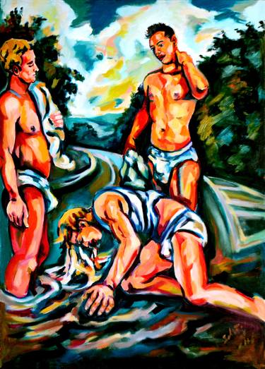 Print of Expressionism Erotic Paintings by Sebastian Moreno Coronel